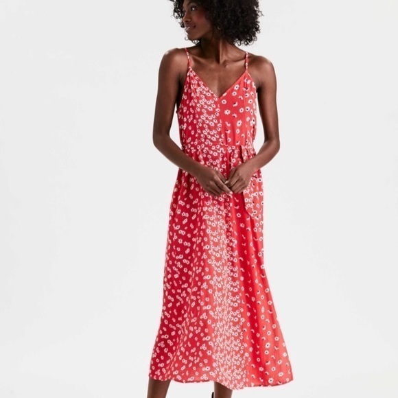 AE Floral Dress with Slit - Picture 1 of 1